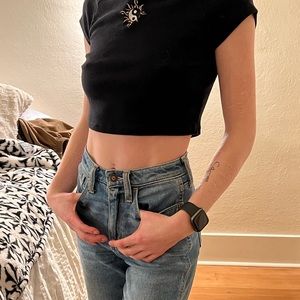 T-shirt with design patch